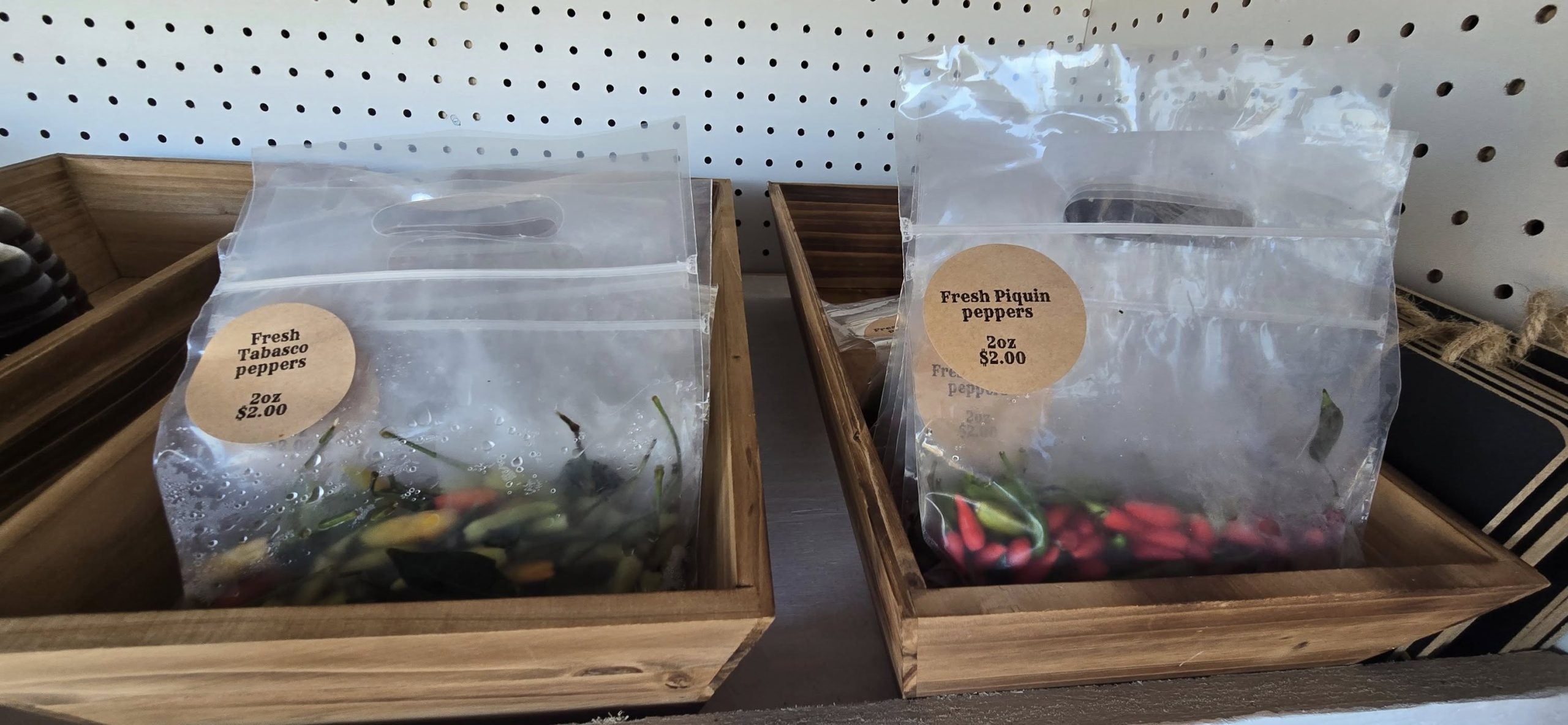 Garden grown hot peppers from Monticello Ranch