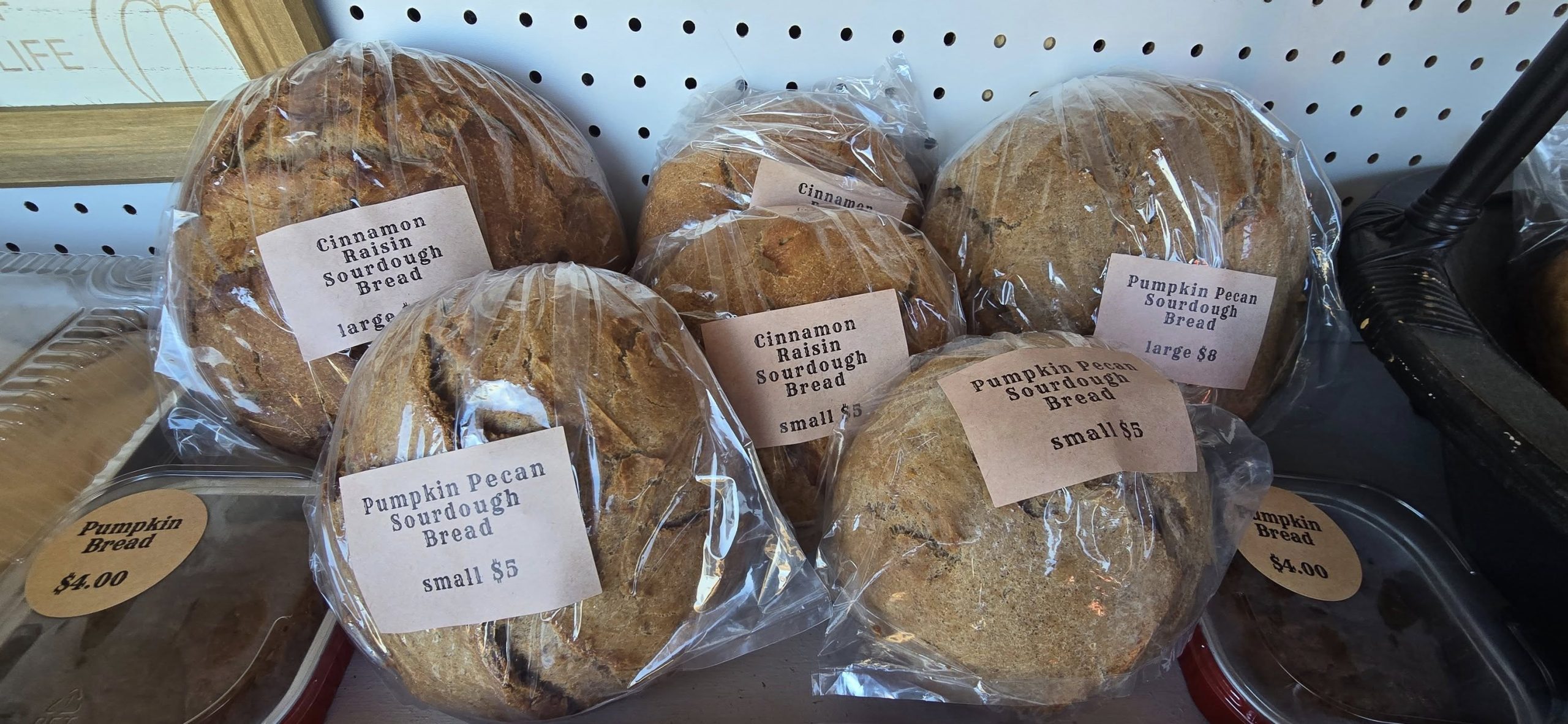 Pumpkin spice pecan sourdough bread loaf