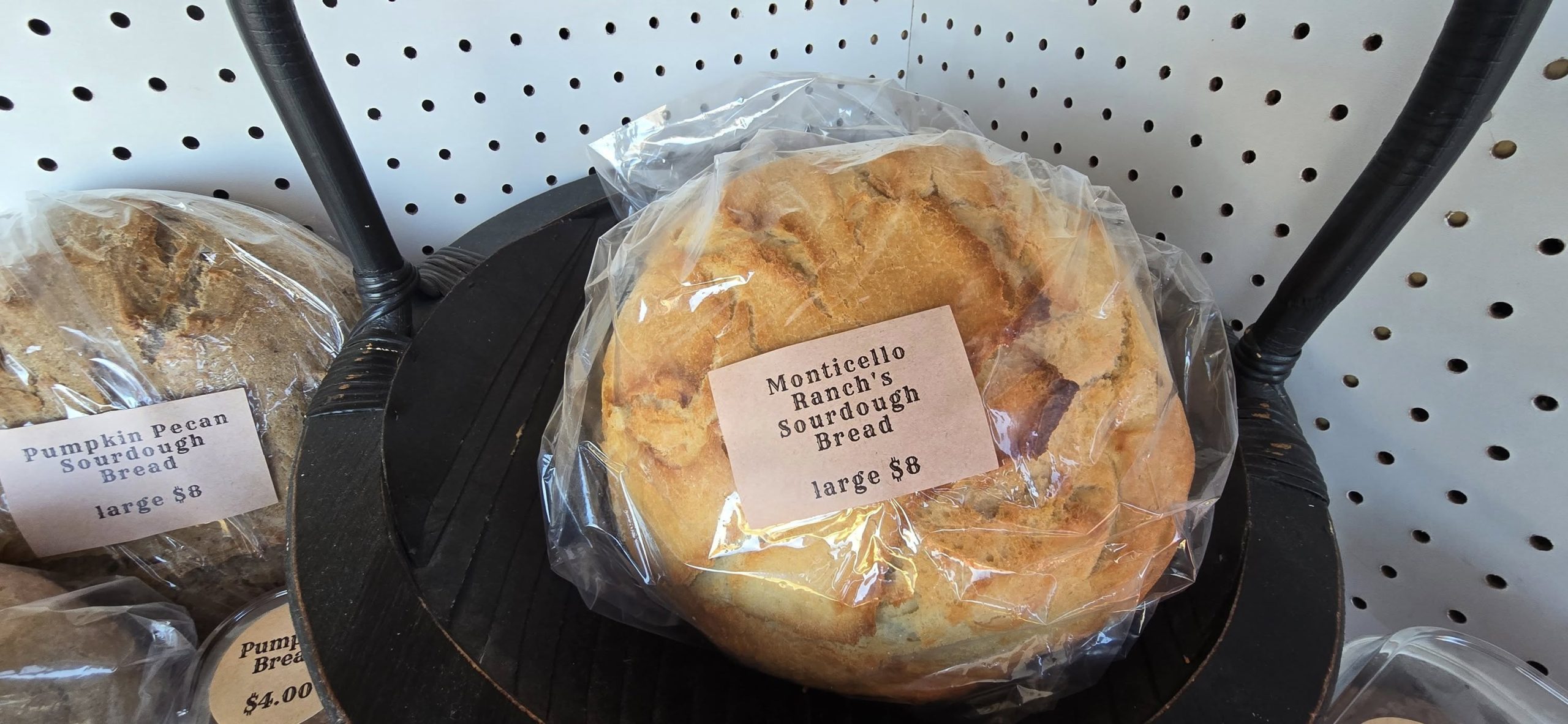 Fresh sourdough bread loaves